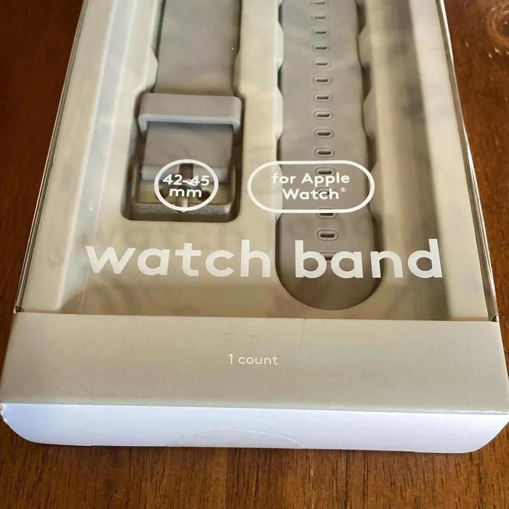 Heyday 42-45mm Silicone Watch Band‎ for Apple Watch, Light Gray NEW